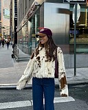 Autumn/Winter Eco-friendly Faux Wool Fur Zipper Short Jacket ZNFR-932347
