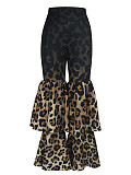 Fashionable Printed Fishtail Layered Design Slim-fit Trousers JLY-6677