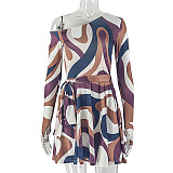 Sexy Floral Print Strapless A-line Mini Dress JY-303610
