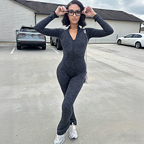 Stylish and Trendy Solid Color Bodycon Jumpsuit ZJQD-87898