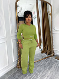 Stylish Autumn/Winter Solid Color Comfortable Sporty Casual Hoodie Set PMR-824