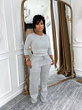 Stylish Autumn/Winter Solid Color Comfortable Sporty Casual Hoodie Set PMR-824