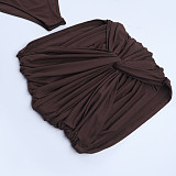 2025 Sexy Hollow-Out Slim Fit Bodysuit and Skirt Set SUM-25572