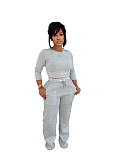 Stylish Autumn/Winter Solid Color Comfortable Sporty Casual Hoodie Set PMR-824