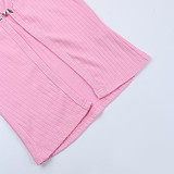 2025 Sexy Deep V-neck Long-sleeved Ostrich Feather Pink Cardigan Top SUM-25435