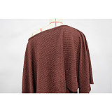 Stylish Pleated Off-shoulder Top and Trousers Solid Color Casual Suit YF-10936