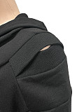 Autumn/Winter Ribbed Slim Fit Hooded Sportswear Set in Multiple Colors CM-9543