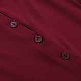 Stylish Solid Color Square Neck Button-down Jumpsuit SUM-25074