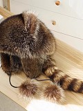 2025 Raccoon Dog Imitation Fox Fur Coat With Rabbit Ears ZNFR-00