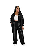 2025 Fashion Color-Blocked Patchwork Straight-Leg Pants and Sports Two-Piece Set PMR-827