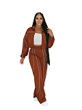 2025 Fashion Color-Blocked Patchwork Straight-Leg Pants and Sports Two-Piece Set PMR-827