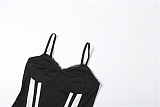 Sexy Long-sleeved Top and Figure-hugging Jumpsuit Set ZJQD-88442