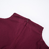 Autumn/Winter High-neck Long-sleeved Zippered Stretchy Bodycon Jumpsuit XYWL-25JP448