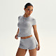 Stylish Short-sleeved Top and Shorts Sportswear Set SUM-25330