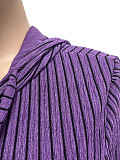 Autumn/Winter High-Stretch Ribbed Knit Printed Hooded Casual Sportswear Set with Pockets CM-9542