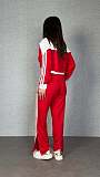 Stylish Striped Velvet Patchwork Long-sleeved Zip-up Jacket and Pants Set TE-4741