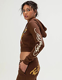 Fashionable Printed Sweatshirt and Casual Straight-leg Pants Set MJL-102