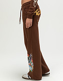 Fashionable Printed Sweatshirt and Casual Straight-leg Pants Set MJL-102