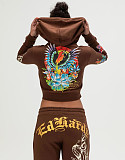 Fashionable Printed Sweatshirt and Casual Straight-leg Pants Set MJL-102