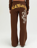 Fashionable Printed Sweatshirt and Casual Straight-leg Pants Set MJL-102