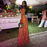 Stylish Pleated One-shoulder A-line Dress With Long Sleeves JY-303709
