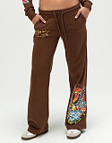 Fashionable Printed Sweatshirt and Casual Straight-leg Pants Set MJL-102