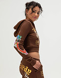 Fashionable Printed Sweatshirt and Casual Straight-leg Pants Set MJL-102