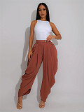 2026 Casual Floral Solid Color Straight-Leg Pants SFY-795