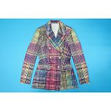 Autumn/Winter Commuter Style Plaid Print Long-Sleeved Slim-Fit Suit Set (Jacket and Trousers) YF-10952