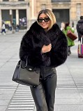 Autumn/Winter Faux Fox Fur Short Women's Fur Coat with Half-Open Collar ZNFR-91831
