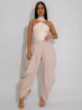 2026 Casual Floral Solid Color Straight-Leg Pants SFY-795