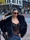 Autumn/Winter Faux Fox Fur Short Women's Fur Coat with Half-Open Collar ZNFR-91831