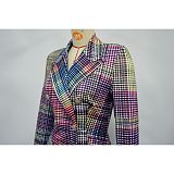 Autumn/Winter Commuter Style Plaid Print Long-Sleeved Slim-Fit Suit Set (Jacket and Trousers) YF-10952