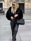 Autumn/Winter Faux Fox Fur Short Women's Fur Coat with Half-Open Collar ZNFR-91831
