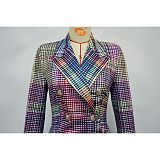 Autumn/Winter Commuter Style Plaid Print Long-Sleeved Slim-Fit Suit Set (Jacket and Trousers) YF-10952