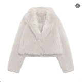 Autumn/Winter Faux Fox Fur Short Women's Fur Coat with Half-Open Collar ZNFR-91831