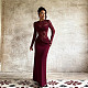 2025 Sexy Long-Sleeved Patchwork Lace Dress FL-25393