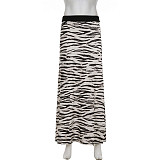 2025 High-Waisted Zebra Print Slit Pencil Skirt MRA-45982