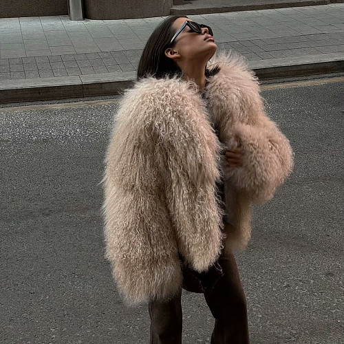 2025 Fashion Faux Fur Teddy Bear Coat/Jacket ZNFR-95584