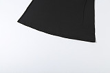 Stylish Solid-color Pleated Patchwork High-waisted Dress With A Slimming Effect ZJQD-85995