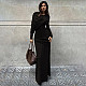 Stylish Solid-color Pleated Patchwork High-waisted Dress With A Slimming Effect ZJQD-85995