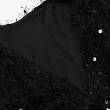 Sexy and Fashionable Deep V-neck Long-sleeved Mini Dress CYA-902210