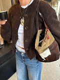 2025 Casual and Simple Button-Up Long-Sleeved Cardigan Sweater LDG-48025