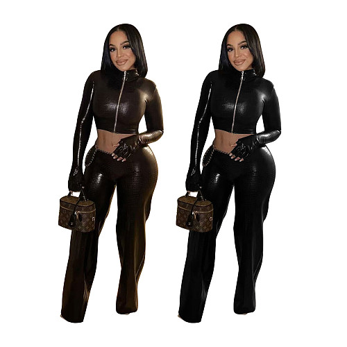 2025 New Style Snake Skin Pattern Casual Stretch Band Glove Set MEM-88677