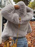 2025 Autumn/Winter Elegant and Stylish Fluffy Long-Sleeved Coat LDG-37011