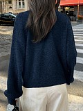 2025 Casual and Simple Button-Up Long-Sleeved Cardigan Sweater LDG-48025