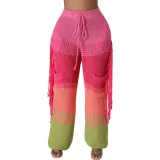 2025 Fashionable Casual Personalized Tassel Knit Wide-Leg Pants ALS-1090