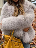 2025 Autumn/Winter Elegant and Stylish Fluffy Long-Sleeved Coat LDG-37011