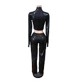 2025 New Style Snake Skin Pattern Casual Stretch Band Glove Set MEM-88677