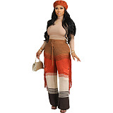 2025 Fashionable Casual Personalized Tassel Knit Wide-Leg Pants ALS-1090